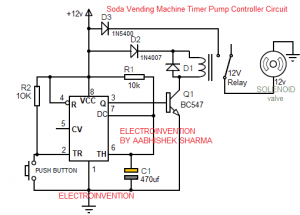 Simple Vending Machine Circuit for Tea Coffee Soda